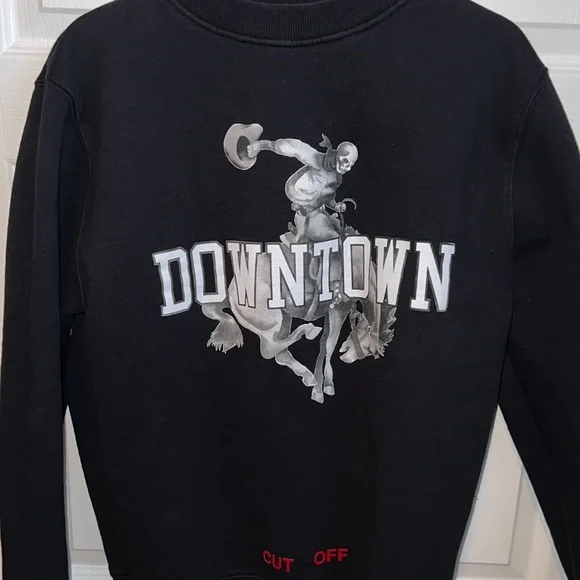 Off-White graphic print sweatshirt Downtown sweater pullover C/O Virgil Abloh - Picture 3 of 7